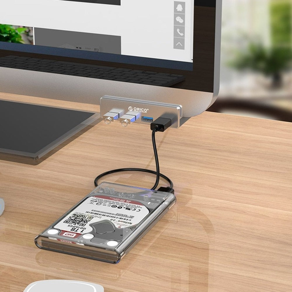 Aluminum Alloy Clip-On USB Hub for for Monitor or Desk - OnlyKey