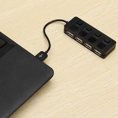 4 Port USB-A Hub with Physical Security On/Off Switches - OnlyKey